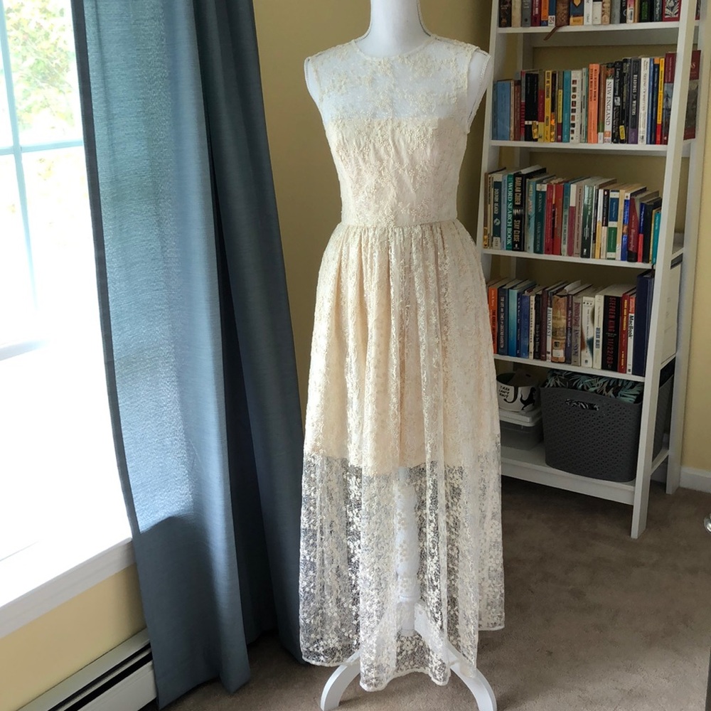 Jill Stuart Ivory Lace Dress Size 2